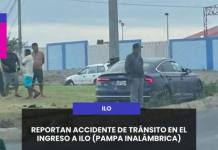 ILO: REPORTAN ACCIDENTE DE TRÁNSITO EN LA PAMPA INALÁMBRICA