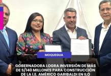 ILO: GOBERNADORA LOGRA INVERSIÓN DE MÁS DE S/140 MILLONES PARA CONSTRUCCIÓN DE LA I.E. AMÉRICO GARIBALDI