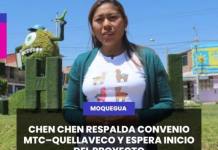 CHEN CHEN RESPALDA CONVENIO MTC–QUELLAVECO Y ESPERA INICIO DEL PROYECTO