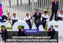 SOUTHERN PERÚ SUMA NUEVE PROYECTOS EDUCATIVOS EJECUTADOS POR OBRAS POR IMPUESTOS DESDE 2009