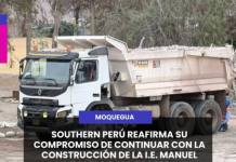 SOUTHERN PERÚ REAFIRMA SU COMPROMISO DE CONTINUAR CON LA CONSTRUCCIÓN DE LA I.E. MANUEL CAMILO DE LA TORRE