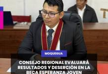 MOQUEGUA: CONSEJO REGIONAL EVALUARÁ RESULTADOS Y DESERCIÓN EN LA BECA ESPERANZA JOVEN