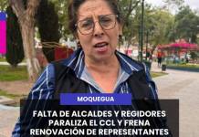 MOQUEGUA: FALTA DE ALCALDES Y REGIDORES PARALIZA EL CCL Y FRENA RENOVACIÓN DE REPRESENTANTES CIUDADANOS