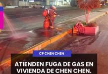 ATIENDEN FUGA DE GAS EN VIVIENDA DE CHEN CHEN.