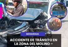 ACCIDENTE DE TRÁNSITO EN LA ZONA DEL MOLINO – TUMILACA