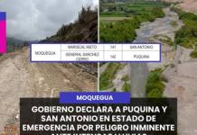 MOQUEGUA | GOBIERNO DECLARA ESTADO DE EMERGENCIA POR PELIGRO INMINENTE ANTE INTENSAS LLUVIAS