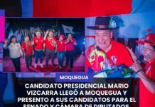 CANDIDATO PRESIDENCIAL MARIO VIZCARRA LLEGÓ A MOQUEGUA Y PRESENTO A SUS CANDIDATOS PARA EL SENADO Y CÁMARA DE DIPUTADOS