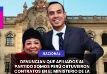 DENUNCIAN QUE AFILIADOS AL PARTIDO SOMOS PERÚ OBTUVIERON CONTRATOS EN EL MINISTERIO DE LA MUJER SIN EXPERIENCIA PREVIA