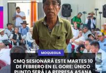 CMQ SESIONARÁ ESTE MARTES 10 DE FEBRERO EN EL GORE: ÚNICO PUNTO SERÁ LA REPRESA ASANA