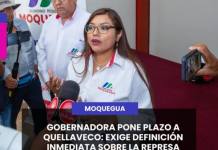 GOBERNADORA PONE PLAZO A QUELLAVECO: EXIGE DEFINICIÓN INMEDIATA SOBRE LA REPRESA ASANA