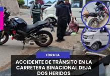 ACCIDENTE DE TRÁNSITO EN LA CARRETERA BINACIONAL DEJA DOS HERIDOS