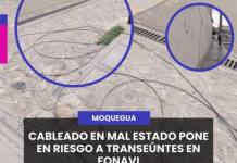 CABLEADO EN MAL ESTADO PONE EN RIESGO A TRANSEÚNTES EN FONAVI