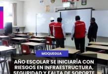 MOQUEGUA: AÑO ESCOLAR SE INICIARÍA CON RIESGOS EN INFRAESTRUCTURA, SEGURIDAD Y FALTA DE SOPORTE PSICOLÓGICO
