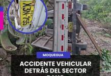 ACCIDENTE VEHICULAR DETRÁS DEL SECTOR RAYO