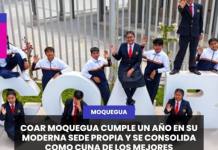 COAR MOQUEGUA CUMPLE UN AÑO EN SU MODERNA SEDE PROPIA Y SE CONSOLIDA COMO CUNA DE LOS MEJORES ESTUDIANTES DE LA REGIÓN