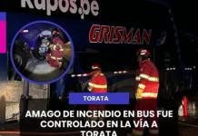 AMAGO DE INCENDIO EN BUS FUE CONTROLADO EN LA VÍA A TORATA