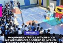 MOQUEGUA ENTRE LAS REGIONES CON MAYORES ÍNDICES DE OBESIDAD INFANTIL, MIENTRAS PERSISTE LA ANEMIA ESCOLAR