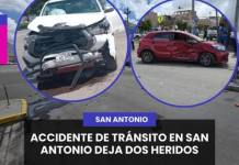 ACCIDENTE DE TRÁNSITO EN SAN ANTONIO DEJA DOS HERIDOS