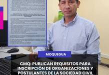 CMQ: PUBLICAN REQUISITOS PARA INSCRIPCIÓN DE ORGANIZACIONES Y POSTULANTES DE LA SOCIEDAD CIVIL