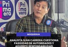 ANALISTA IVÁN CARRERA CUESTIONA PASIVIDAD DE AUTORIDADES Y ADVIERTE RESPONSABILIDAD ACUMULADA DE MÁS DE 12 AÑOS