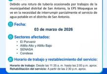 COMUNICADO IMPORTANTE – INTERRUPCIÓN PARCIAL DEL SERVICIO