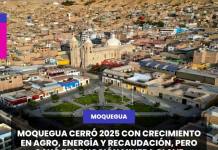 MOQUEGUA CERRÓ 2025 CON CRECIMIENTO EN AGRO, ENERGÍA Y RECAUDACIÓN, PERO CAYÓ PRODUCCIÓN MINERA CLAVE