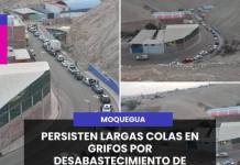 PERSISTEN LARGAS COLAS EN GRIFOS POR DESABASTECIMIENTO DE COMBUSTIBLE