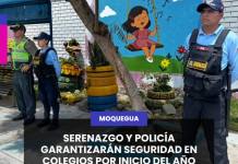 Serenazgo y Policía garantizarán seguridad en colegios por inicio del año escolar