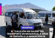 EL CALLEJÓN SIN SALIDA DEL TRANSPORTE EN MOQUEGUA 4 AÑOS DE OMISIÓN A LA MIGRACIÓN DE MINIBUSES
