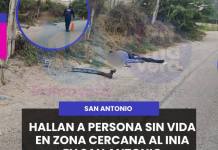 HALLAN A PERSONA SIN VIDA EN ZONA CERCANA AL INIA EN SAN ANTONIO