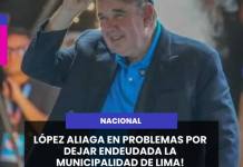 LÓPEZ ALIAGA EN PROBLEMAS POR DEJAR ENDEUDADA LA MUNICIPALIDAD DE LIMA