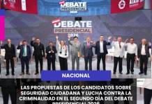 Las propuestas de los candidatos sobre seguridad ciudadana y lucha contra la criminalidad en el segundo día del debate presidencial 2026.