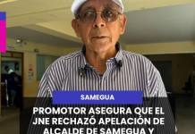 Promotor asegura que el JNE rechazó apelación de alcalde de Samegua y confirma su vacancia
