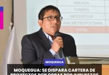 MOQUEGUA: SE DISPARA CARTERA DE PROYECTOS POR OBRAS POR IMPUESTOS
