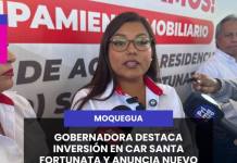 #Moquegua | Gobernadora destaca inversión en CAR Santa Fortunata y anuncia nuevo centro de acogida