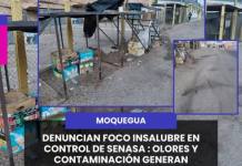 #Moquegua | DENUNCIAN FOCO INSALUBRE EN CONTROL DE SENASA : OLORES Y CONTAMINACIÓN GENERAN MALESTAR.