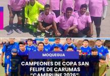 #CARUMAS - CAMPEONES DE COPA SAN FELIPE  DE CARUMAS “CAMBRUNE 2026” CULTURAL ATASPAYA EN LA CATEGORÍA MÁSTER Y CULTURAL SACUAYA EN LIBRE.