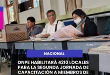 ESTE DOMINGO 5, ENTRE LAS 8:00 Y LAS 13:00 HORAS ONPE HABILITARÁ 4210 LOCALES PARA LA SEGUNDA JORNADA DE CAPACITACIÓN A MIEMBROS DE MESA.