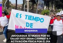 MOQUEGUA SE MUEVE POR SU SALUD, HOY GRAN CAMINATA Y ACTIVACIÓN FÍSICA POR EL DÍA MUNDIAL DE LA ACTIVIDAD FÍSICA.