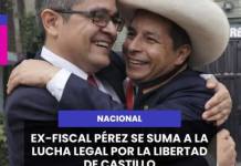NACIONAL | EX-FISCAL PÉREZ SE SUMA A LA LUCHA LEGAL POR LA LIBERTAD DE CASTILLO, COINCIDIENDO CON ABOGADOS INTERNACIONALES, AFIRMA QUE EL EXPRESIDENTE ESTÁ SECUESTRADO.