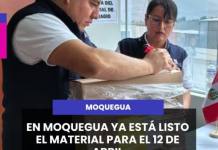 MOQUEGUA | EN MOQUEGUA YA ESTÁ LISTO EL MATERIAL PARA EL 12 DE ABRIL, CÉDULAS DE SUFRAGIO, PADRÓN ELECTORAL, ACTAS Y OTROS BIENES ESENCIALES.