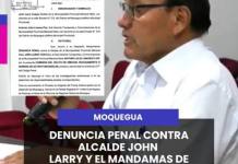 MOQUEGUA | DENUNCIA PENAL CONTRA ALCALDE JOHN LARRY Y EL MANDAMAS DE TRANSPORTES, HABRÍAN OMITIDO FUNCIONES, FAVORECIENDO A TRANSPORTISTAS QUE CONCERTARON LA SUBA DEL PASAJE.