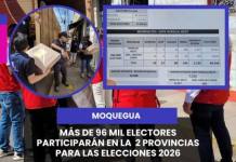 MOQUEGUA | MÁS DE 96 MIL ELECTORES DE LA PROVINCIA MARISCAL NIETO Y GENERAL SÁNCHEZ CERRO PARTICIPARÁN EN LA JURISDICCIÓN DE LA ODPE PARA LAS ELECCIONES 2026.