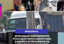 MOQUEGUA | DESPLIEGAN CONTINGENTES POLICIALES EN COLEGIOS PARA GARANTIZAR SEGURIDAD EN ELECCIONES DEL 12 DE ABRIL.