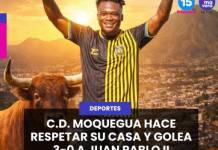 MOQUEGUA | C.D. MOQUEGUA HACE RESPETAR SU CASA Y GOLEA 3-0 A JUAN PABLO II.