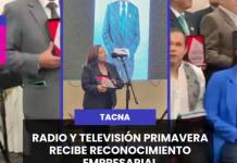 MOQUEGUA | RADIO Y TELEVISIÓN PRIMAVERA RECIBE RECONOCIMIENTO EMPRESARIAL.