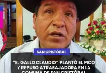 SAN CRISTÓBAL | EL GALLO CLAUDIO PLANTÓ EL PICO Y REPUSO A TRABAJADORA EN LA COMUNA DE SAN CRISTÓBAL, ALCALDE REBELDE SIN CAUSA QUEDÓ EMPAPELADO Y EL MUNICIPIO DISTRITAL MULTADO.