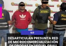 ILO | DESARTICULAN PRESUNTA RED DE MICRO COMERCIALIZACIÓN DE DROGAS EN MIGUEL GRAU.