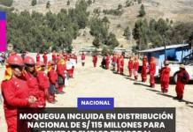 MOQUEGUA | INCLUIDA EN DISTRIBUCIÓN NACIONAL DE S/ 115 MILLONES PARA GENERAR EMPLEO TEMPORAL.