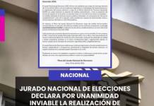 NACIONAL | JURADO NACIONAL DE ELECCIONES DECLARA POR UNANIMIDAD INVIABLE LA REALIZACIÓN DE ELECCIONES COMPLEMENTARIAS.
